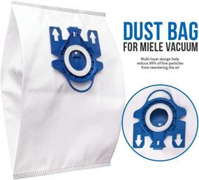img 2 attached to Miele Type GN Replacement Dust Bag: High-Quality 3D Efficiency Filters, Compatible with S2, S5, S8, Classic C1, Complete C2 & Complete C3 Series (6 Bags & 2 Filters)