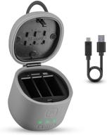 🔋 tycka gopro hero 8/7/6/5 battery charger kit - 3-in-1 usb charger with card reader, waterproof battery protector, and triple channel charging port logo