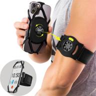 📱 360° rotation detachable running armband - bone run tie connect kit - fits universal phone sizes 4.7-7.2" - iphone 13 12 11 pro max mini xs xr x plus samsung galaxy s10 s9 s8 smartphone (set of 3 sizes) logo