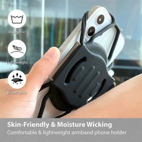 img 1 attached to 📱 360° Rotation Detachable Running Armband - Bone Run Tie Connect Kit - Fits Universal Phone Sizes 4.7-7.2" - iPhone 13 12 11 Pro Max Mini XS XR X Plus Samsung Galaxy S10 S9 S8 Smartphone (Set of 3 Sizes)