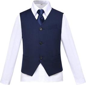 img 3 attached to Lycody Kids Formal Vest for Toddler Boys | Suits & Sport Coats Collection