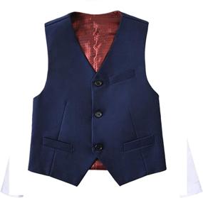 img 1 attached to Lycody Kids Formal Vest for Toddler Boys | Suits & Sport Coats Collection