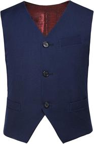 img 4 attached to Lycody Kids Formal Vest for Toddler Boys | Suits & Sport Coats Collection