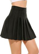 high waisted skater tennis school skirt uniform with lining shorts for women and girls logo