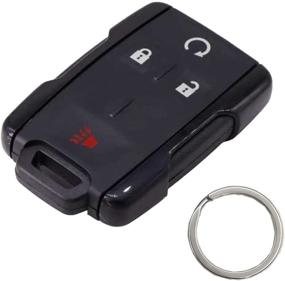 img 4 attached to 🔑 Black Replacement Key Fob Case Shell for GMC Sierra Canyon Chevy Chevrolet Silverado Colorado M3N-32337100 - 4 Buttons Keyless Entry Remote Car Key Housing Casing Outer Cover