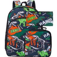 🦖 dinosaur preschool backpack with lunchbox логотип