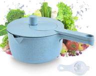 🥗 blue 3l salad spinner with drain basket - good grips, quick dryer, easy to use, ideal for vegetables and fruits in home kitchen, bpa free logo