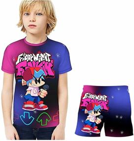 img 4 attached to Fashion T Shirt Shorts Clothes Girls 130 Boys' Clothing for Clothing Sets