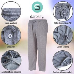 img 2 attached to DARESAY Jersey Lounge Pockets Medium Men's Clothing: Premium Comfort for Sleep & Lounge