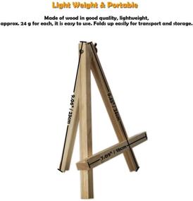 img 2 attached to 🖼️ Auvanteo Portable 9-inch Wood Tripod Tabletop Display Easel: Ideal for Artists, Painting, Sketching, Photos, Plates, and More