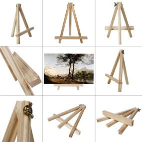 img 1 attached to 🖼️ Auvanteo Portable 9-inch Wood Tripod Tabletop Display Easel: Ideal for Artists, Painting, Sketching, Photos, Plates, and More