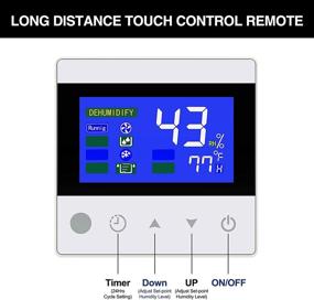 img 3 attached to 🧯 COLZER Remote Controller for Digital Humidity, Temperature, Timer | Adjust Humidity Level | Crawl Space Basement Dehumidifier
