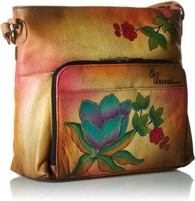 img 3 attached to Anna by Anuschka: Hand-Painted Leather Crossbody Organizer with Genuine Artwork