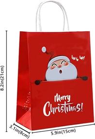 img 2 attached to 🎁 Assorted Bulk Kraft Christmas Gift Bags - 24pcs with Handles for Holiday Party Supplies Decor, Xmas Party Favors, and Goody Treat Bags