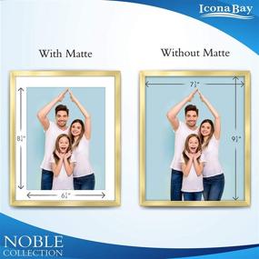 img 2 attached to Enhance Your Space with Icona Bay 8x10 Picture Frames: Gold, 6 Pack - Modern Professional Frame Set from the Noble Collection