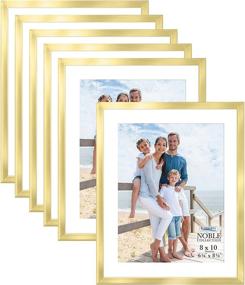 img 4 attached to Enhance Your Space with Icona Bay 8x10 Picture Frames: Gold, 6 Pack - Modern Professional Frame Set from the Noble Collection