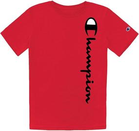 img 2 attached to 👕 Champion Boys Short Sleeve Logo Tee Shirt: Comfort & Style for Active Boys