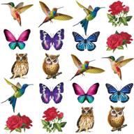 🦅 prevent bird collisions with 20 anti-collision bird window clings – hummingbird, butterfly, owl & more! logo