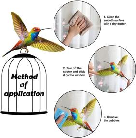 img 1 attached to 🦅 Prevent Bird Collisions with 20 Anti-Collision Bird Window Clings – Hummingbird, Butterfly, Owl & More!