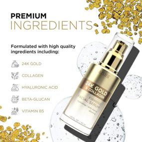 img 3 attached to 🏻 Revitalize and Rejuvenate with AZURE 24K Gold & Collagen Firming Facial Serum - Combat Wrinkles, Fine Lines & Creases, Hydrate and Tone Skin, Soothe and Protect - Made in Korea - 50mL