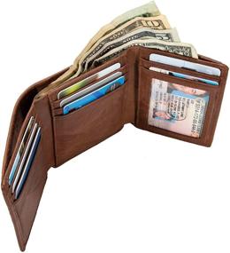 img 1 attached to 🧳 Leather Western Trifold RFID Wallet