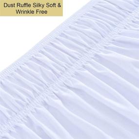 img 2 attached to 🛏️ Cottingon Wrap Around Elastic Bed Skirt - Pure White - King/Cal.King_16" Drop - Easy On/Off Ruffled Dust Bed Skirt