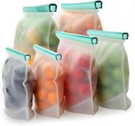 🥡 upgrade your food storage with cadrim reusable extra thick silicone bags - 6 pack zipper freezer bags for marinating meats, snacks, and meals - leakproof & dishwasher-safe lunch storage bags логотип