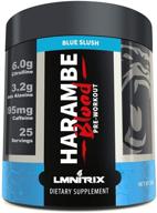 🔵 harambe blood blue slush preworkout powder - ultimate pump and energy booster for men & women - 350g logo