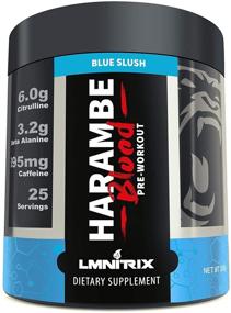 img 4 attached to 🔵 Harambe Blood Blue Slush Preworkout Powder - Ultimate Pump and Energy Booster for Men & Women - 350g