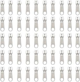 img 2 attached to 🔐 YaHoGa 50PCS Silver Zipper Sliders for #3 Nylon Coil Zippers - Ideal for Luggages, Purses, and Bags - Bulk Pack of #3 Silver Sliders