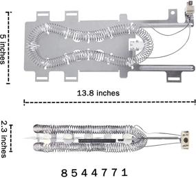 img 3 attached to High-Quality Dryer Heating Element and Thermal Fuse Kit: Compatible with Maytag, Kenmore, KitchenAid, Whirlpool, and More