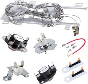 img 4 attached to High-Quality Dryer Heating Element and Thermal Fuse Kit: Compatible with Maytag, Kenmore, KitchenAid, Whirlpool, and More