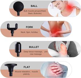 img 2 attached to 🔸 Ultimate Muscle Massage Gun: Handheld Deep Tissue Percussion Massager for Athletes, Efficient Pain Relief in Multiple Muscle Groups, Whisper-Quiet Brushless Motor, Portable and Powerful (Orange)