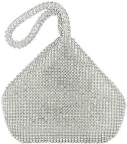 img 4 attached to 💎 Vgift Rhinestone Sparkle Wristlet Clutch: Chic Women's Handbags & Wallets for Glamorous Style!