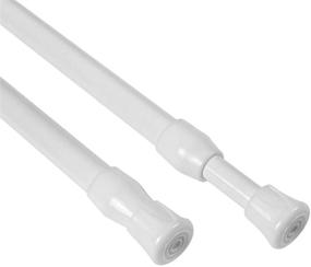 img 4 attached to 🪟 Efficient Small Spring Tension Curtain Rods (2 Pack, White, 16-28 Inch) - Perfect for Window Cupboards & Closets