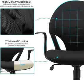 img 3 attached to 🪑 Ergousit Ergonomic Office Chair with Thick Cushion, Flip-up Arms, and Adjustable Height - Ultimate Comfort and Support for Your Workstation