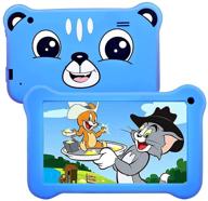 📱 android 9.0 kids tablet: 7 inch ips eye protection screen, dual cameras, parent control, wifi, 2gb +16 gb learning tablet, gms certified, kids-proof, blue logo