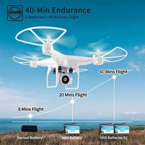 img 2 attached to 1080P HD Camera Drone for Adults: Beginners' Quadcopter with Gravity Sensor, Altitude 🚁 Hold, Headless Mode, 3D Flip | 40Mins Flight Time RC Quadcopter w/ 2 Batteries