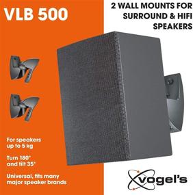 img 3 attached to 🔊 Vogel's Universal Wall Mount and Speaker Mount (Pair) - Max 11 lbs, Black