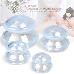 img 4 attached to Professional Silicone Cupping Therapy Set - Enhanced Suction, 4 Sizes for Myofascial Massage, Muscle and Joint Pain Relief in Studios and Homes