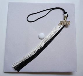 img 1 attached to 🎓 2020 Graduation Tassel: White/Black Two-Colored with Sliver Year Charm - Perfect for Grad Day