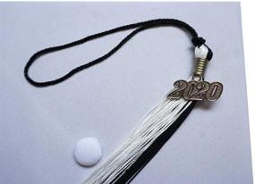 img 4 attached to 🎓 2020 Graduation Tassel: White/Black Two-Colored with Sliver Year Charm - Perfect for Grad Day