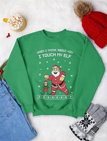 img 1 attached to TeeStars Christmas Sweater Sleeve T Shirt Outdoor Recreation