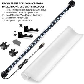 img 3 attached to 🐠 Enhance Your Aquarium with the Current USA Serene Add-on Accessory LED Background Light Kit: Includes Frosted Background Glass Film and RGB LED Light Strip, Requires Serene Controller