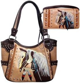 img 1 attached to 👜 Feather Conceal Women's Handbags & Wallets and Totes by Justin West Embroidery