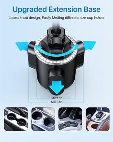 img 1 attached to Universal Andobil Cup Holder Phone Mount | Stable & Compatible | iPhone 12/11/X/8/7 & Samsung S21/20/Note 20/10/9/7 | Ultimate Car Phone Cup Holder, etc...