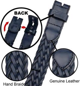 img 1 attached to 👔 Falari Braided Men's Accessories Without Buckle 8007 BLK S