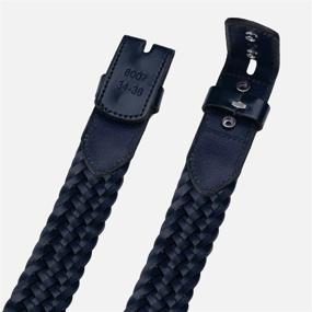 img 2 attached to 👔 Falari Braided Men's Accessories Without Buckle 8007 BLK S