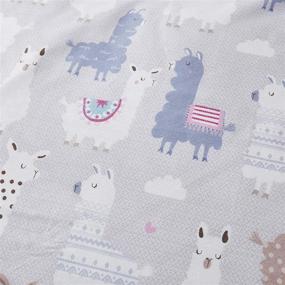 img 1 attached to Full Size 100% Cotton Purple Llama Kids Bedding Set - Cute Boy Girl Bedroom Duvet Cover Set with Zipper Closure (Comforter Not Included)