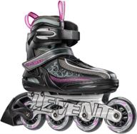 recreational inline skates for women - 5th element lynx lx, black/pink logo